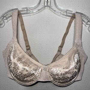 SOMA Intimates Pure Tan Nude Shine 34DDD Stunning Support Unlined Minimizer Bra